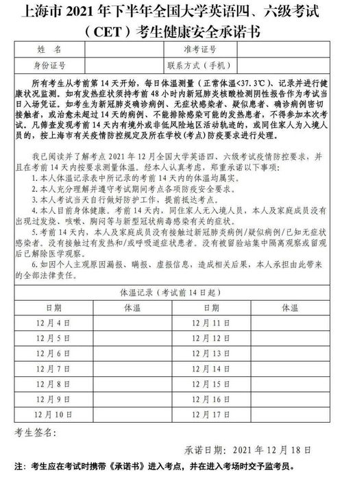 2021年下半年英語四 六級考試12月18日舉行,防疫提示請查收